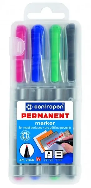 Centropen Permanent 2846 - sada popisovačů 4 barvy