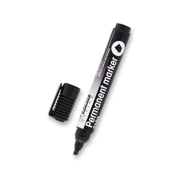 Permanentní popisovač silný klínový - černý