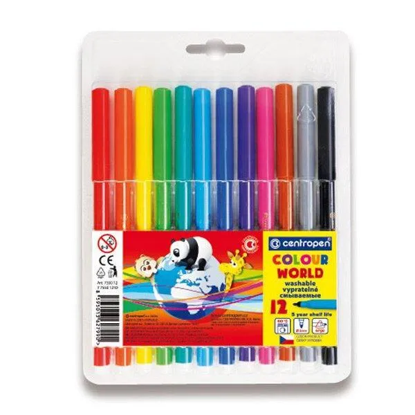 Centropen 7550/12 Colour World - fixy 18 barev