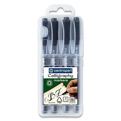 Centropen 8772 Calligraphy - kaligrafický popisovač - 4 šířky hrotů