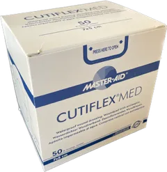 Náplast antiseptická  voděodolná Cutiflex Med 7 x 5 cm/50ks s polštářkem 