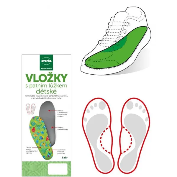 Vložky s patním lůžkem dětské vel. 25/26