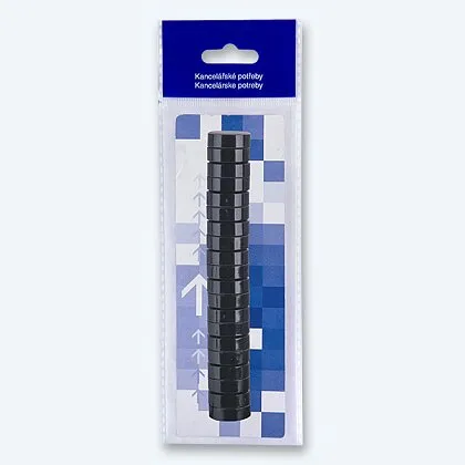Magnety kulaté - průměr 20 mm, 20 ks, černé