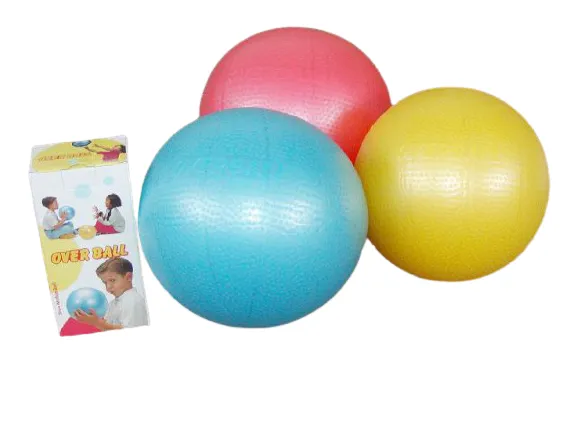 Míč overball, dlouhá zátka, červená, 23 cm