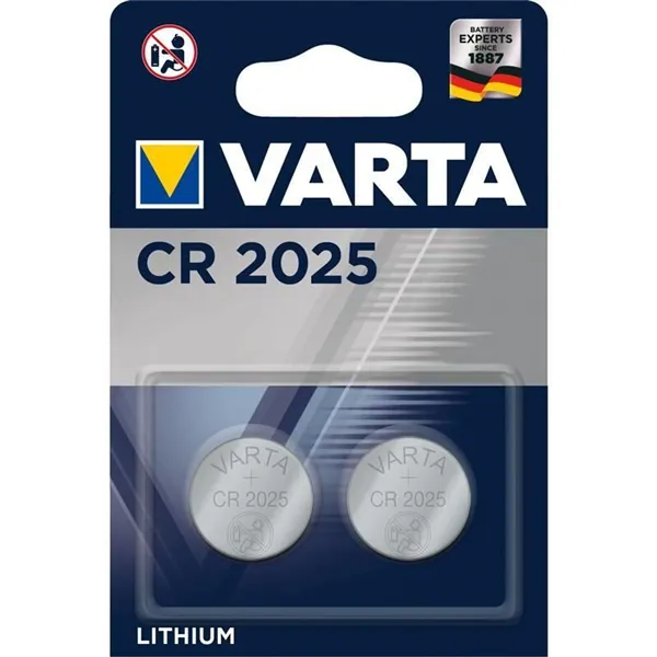 Varta - lithiová baterie - CR 2025, 3 V, 2 ks