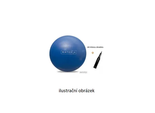 Míč rehabilitační ABS Match-U + hustilka, stříbrný, průměr 70-75cm