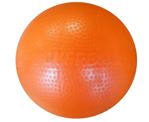 Míč softball, krátká zátka, oranžová, 23 cm