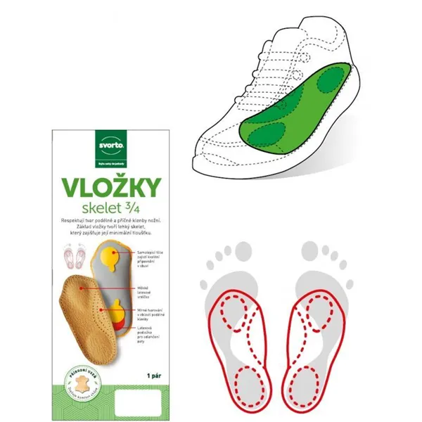 Vložky skelet 3/4 dámské 37