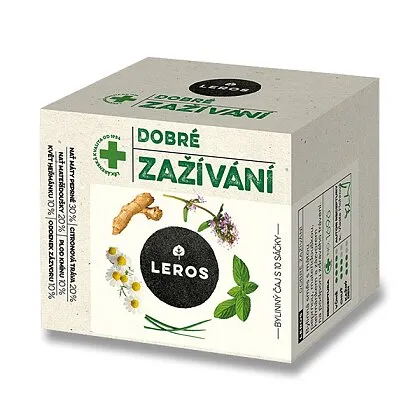 Leros Zažívání - bylinný čaj - máta & mateřídouška 10x1,5g