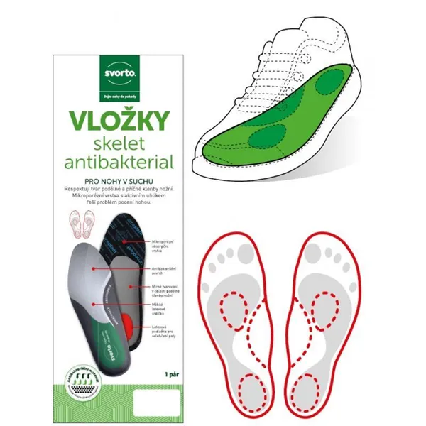 Vložky skelet antibakterial vel. 45