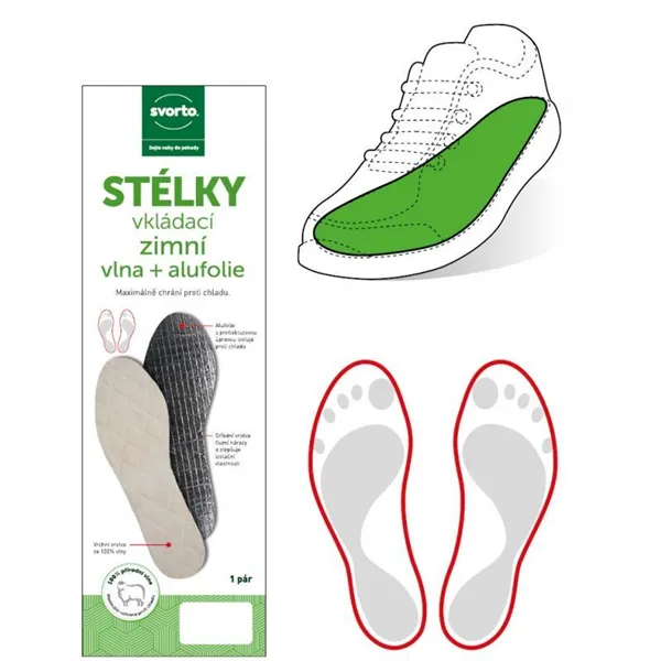 Stélky vkládací zimní vlna + alufolie vel. 43/44