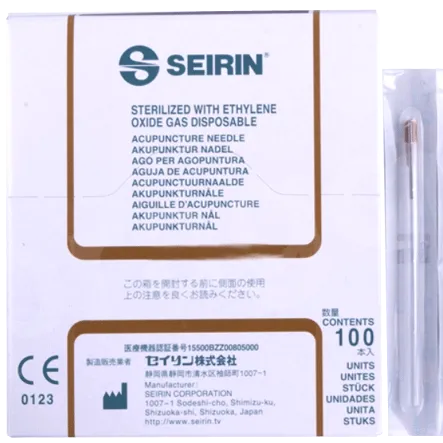 Jehly Seirin L-type 0,30x60mm nerezová s trubičkou, hnědá
