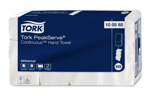 Ručníky papírové 1vrst., navazující Tork PeakServe, 20,1 x 22,5cm H5