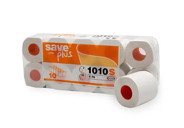 Toaletní papír SAVE, 2 vrstvy, 75% celuloza, 160 útržků