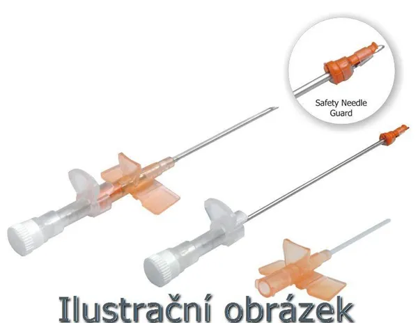 Kanyla i.v. s křídly G17, bílá, bezpečnostní, Polysafety