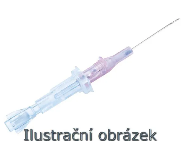 Kanyla i.v. bez křídel, (přímá), G16, šedá, bezpečnostní, Polysafety