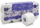 Toaletní papír Flowers, 3 vrstvy, 100% celuloza, 250 útržků
