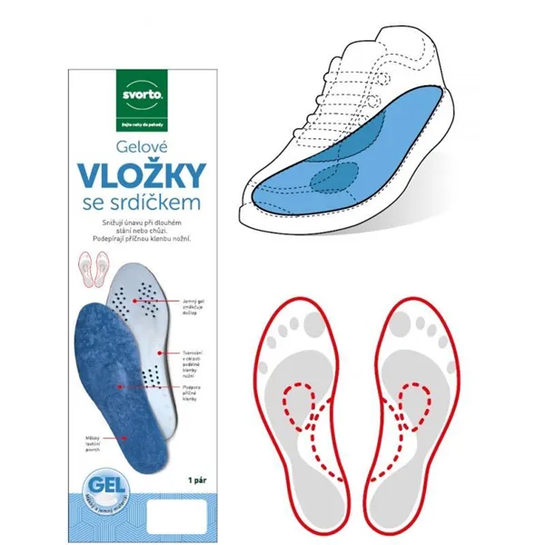 Gelové vložky se srdíčkem 41/42