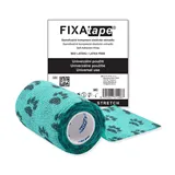 Fixatape Stretch  7,5 x 450 cm, zelený, černé medvědí tlapky