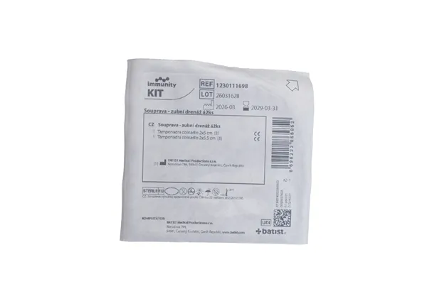 Zubní drenáž 2 x 6cm, 2ksv blistru, sterilní