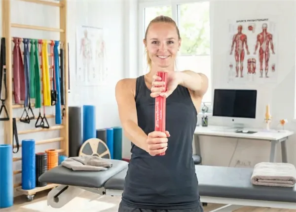 Thera-Band FlexBar červený - středně silný