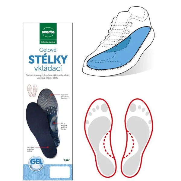 Gelové stélky vkládací pánské vel. 41/46