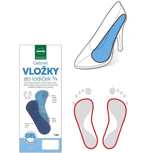 Gelové vložky do lodiček 3/4 vel. 34/38S