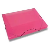 Box na dokumenty PP s gumičkou, 30mm, růžová
