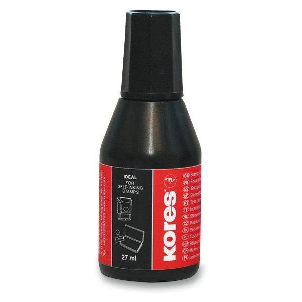 Razítkovací barva Kores 28 ml, černá