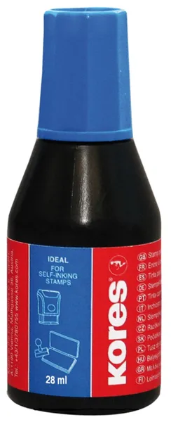 Razítkovací barva Kores 28 ml, modrá