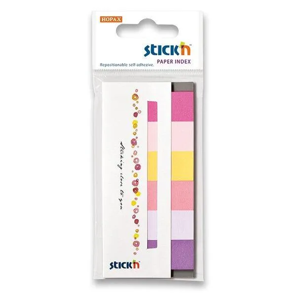 Hopax Stick'n - samolepicí papírové záložky - 6 × 30 lístků, Spring