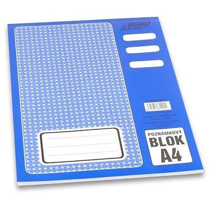 Bobo blok - lepený blok A4, 50 l čistý