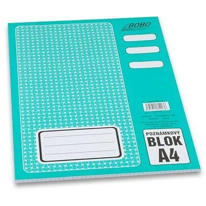 BOBO pozn. blok A4, čtvr lepený