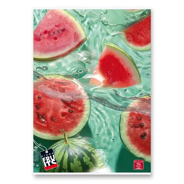 Školní sešit Pigna Fruits - A4, 42 listů, linkovaný, mix motivů