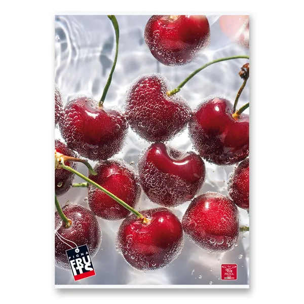 Školní sešit Pigna Fruits - A4, 42 listů, linkovaný, mix motivů