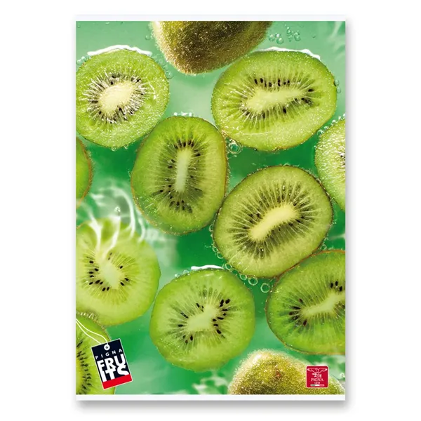 Školní sešit Pigna Fruits - A4, 42 listů, linkovaný, mix motivů