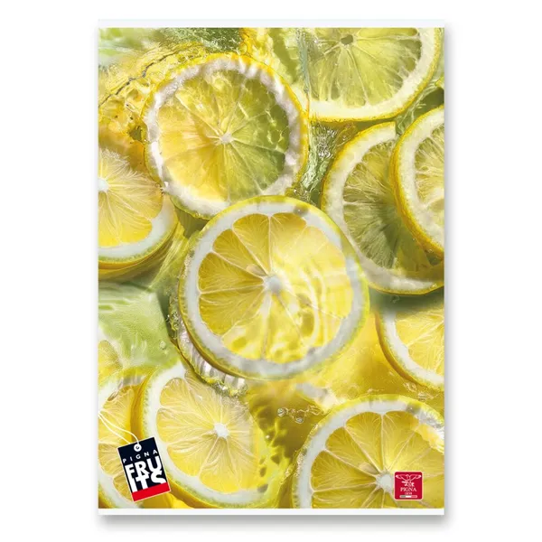 Školní sešit Pigna Fruits - A4, 42 listů, linkovaný, mix motivů