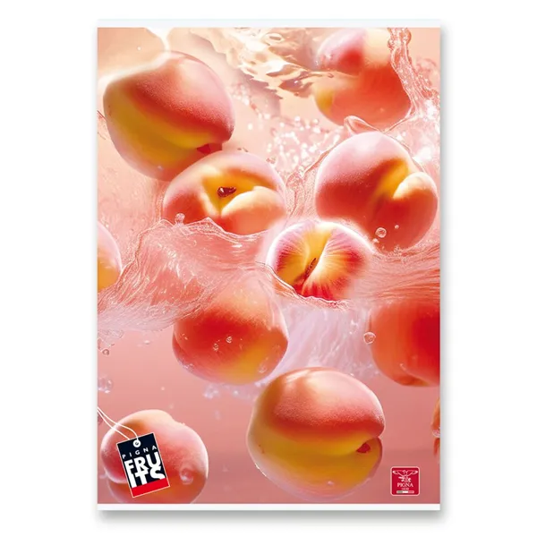 Školní sešit Pigna Fruits - A4, 42 listů, linkovaný, mix motivů