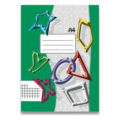 Sešit recyklovaný 445 - A4, 40 l., čtverečkovaný
