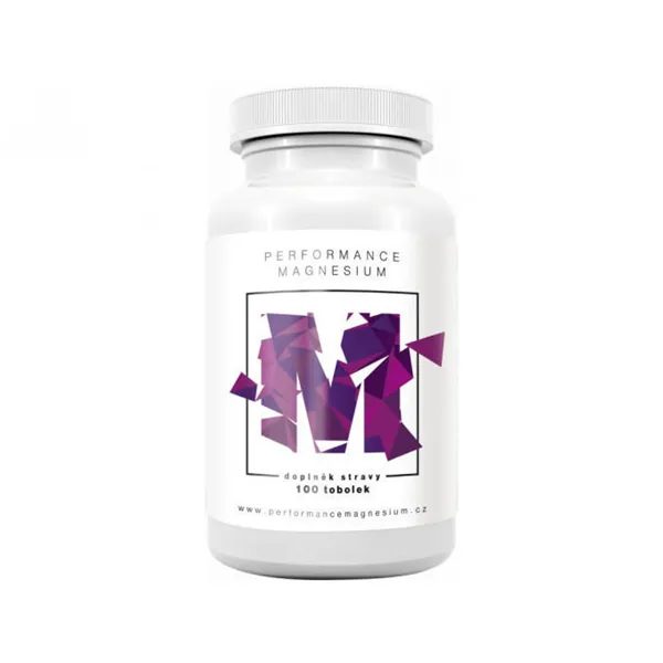 Performance Magnesium® 1000 mg, Hořčík 200 mg + Vitamín B6 P5P, 100 vegan kapslí