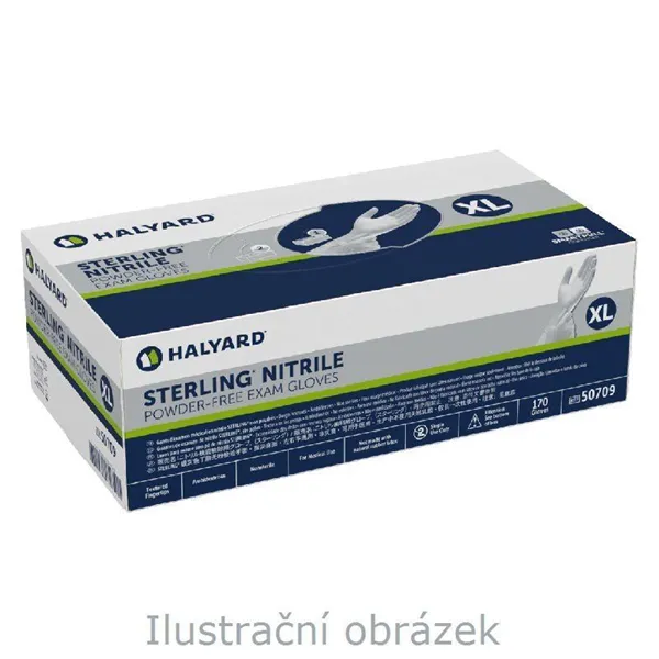 Rukavice Nitril Sterling KC 3000, šedé, XL,bezprašné, nesterilní