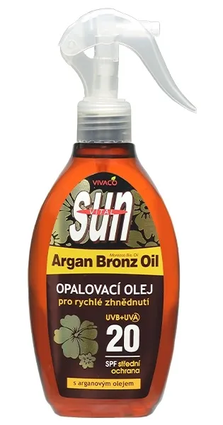 Sun Vital Opalovací olej SPF20 s arganovým olejem 200ml