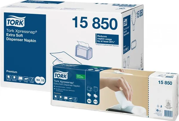 Tork Xpressnap® extra jemné bílé ubrousky do zásobníku N4,1/2, 21,6x16,5 cm, 200 ks