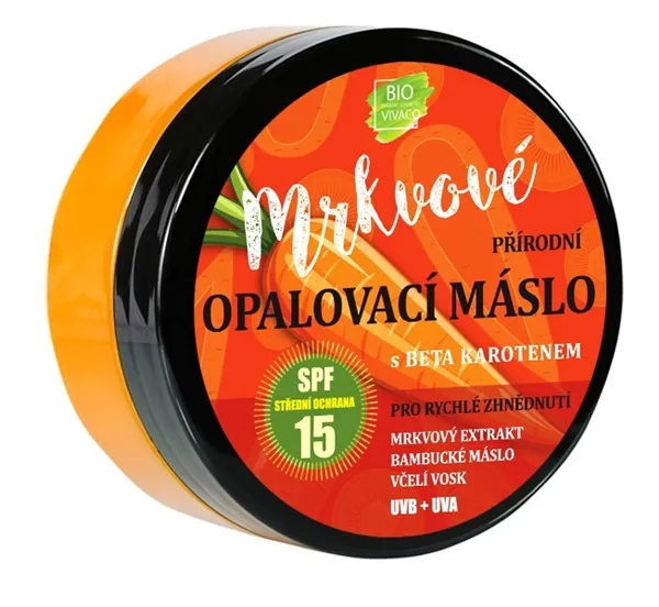 Přírodní opalovací mrkvové máslo SPF 15 150ml
