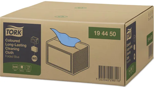 Tork barevný program, čistící utěrka (modrá) W8