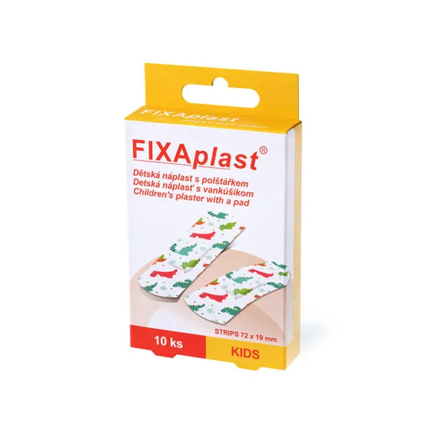 Náplast FIXAPLAST KIDS 7,2 cm x 1,9 cm - strip 10ks dětská 