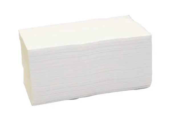 Ručník papírový ZZ 3000, bílý, 2-vrtsvý, 100% celulóza, 25x20cm