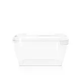 Obdélníkový kelímek s víčkem, transparentní, 1250 ml
