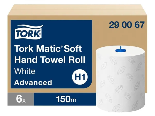 Tork Matic® jemné papírové ručníky v roli Advanced H1, 21x25 cm, dvouvrstvé