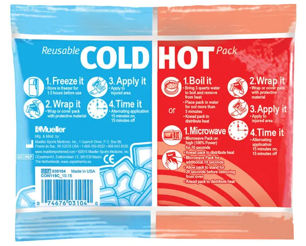 Mueller Reusable Cold/Hot Pack, chladivý/hřejivý sáček, 12 x 15 cm